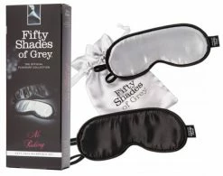 2 Gepolsterte Satin-Augenmasken - Shades Of Grey
