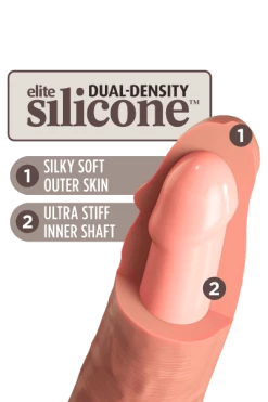 King Cock Elite Naturvibrator Mit Saugfuß - Ø 3,5cm | 21cm