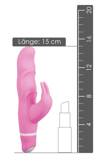 Sweet Smile Rabbit Vibrator - Ø 2,5cm | 15cm - Batteriebetrieben 5 Sweet Smile Rabbit Vibrator - Ø 2,5cm | 15cm - Batteriebetrieben – Bild 3
