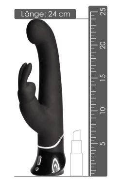 Shades Of Grey - Ø 4cm | 24cm - Vibrator Greedy Girl G-Spot Rabbit -Lovetoys Verkaufsgeschäft 05826460000 Shades of Grey Vibrator 600x600