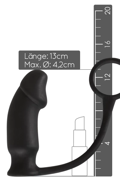 Black Velvets Vibrations-Analplug Mit Penisring Schwarz - Gr. L 6 Black Velvets Vibrations-Analplug Mit Penisring Schwarz - Gr. L – Bild 4