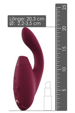 Womanizer® DUO Rot -Lovetoys Verkaufsgeschäft 05949540000 WomanizerDUO Laenge 600x600
