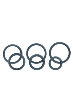 Boners 6tlg. Breites Penisring-Set - Ø 2,6-5,7cm