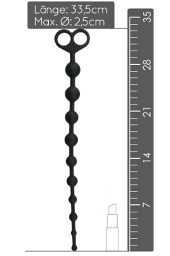 Easytoys Analkette Mit Kugeln - 33,5cm -Lovetoys Verkaufsgeschäft ET106BLK Analkette schwarz 600x600