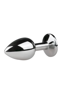 Easytoys Silberner Analplug Mit Silbernem Kristall - S/M/L