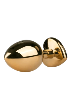Easytoys Goldener Analplug Mit Herzkristall - S/M/L