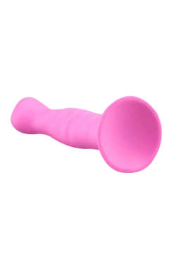 Easytoys Saugnapf-Dildo Mit Geripptem Schaft Rosa - Ø 2,8cm | 14,5cm