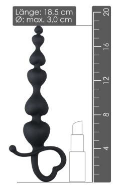 Easytoys Kugel-Analkette In Herzform Mit Griff - 18,5cm -Lovetoys Verkaufsgeschäft ET211BLK Analkette5a69ede09df7e 600x600