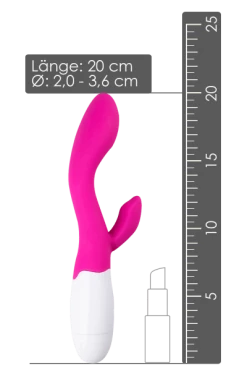 Easytoys G-Punkt Rabbit Vibrator - Ø 3,6cm | 20cm - Batteriebetrieben -Lovetoys Verkaufsgeschäft ET364PNK Vibrator mit Reizarm5a72d2328e4d5 600x600