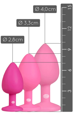 Easytoys Pinker Analplug Mit Kristall - S/M/L