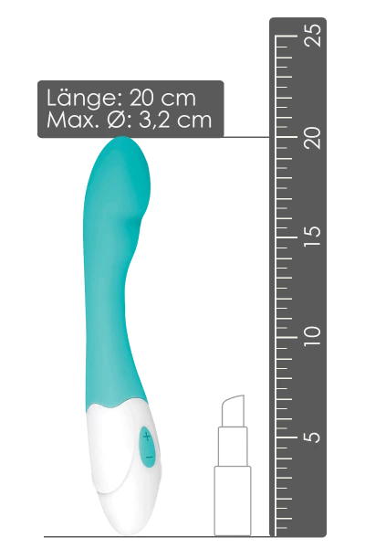Good Vibes Only G-Punkt Vibrator - Ø 3,2cm | 20cm Türkis 4 Good Vibes Only G-Punkt Vibrator - Ø 3,2cm | 20cm Türkis – Bild 2