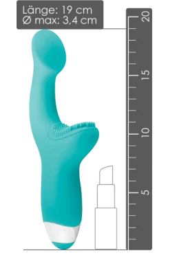 Good Vibes Only G-Punkt Vibrator Mit Klitorisstimulator - Ø 3,4cm | 19cm 7 Good Vibes Only G-Punkt Vibrator Mit Klitorisstimulator - Ø 3,4cm | 19cm -Lovetoys Verkaufsgeschäft GVO012 G Punkt Vibrator Groesse 600x600