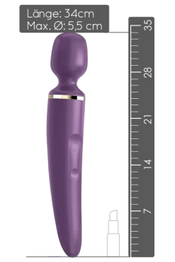 Satisfyer Wand-er Woman - Massagestab Ohne Kabel - Lila/Gold
