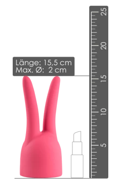 MyMagicWand My Magic Wand Massagestab Rabbit-Aufsatz Pink -Lovetoys Verkaufsgeschäft MMW102PK Aufsatz Groesse 600x600