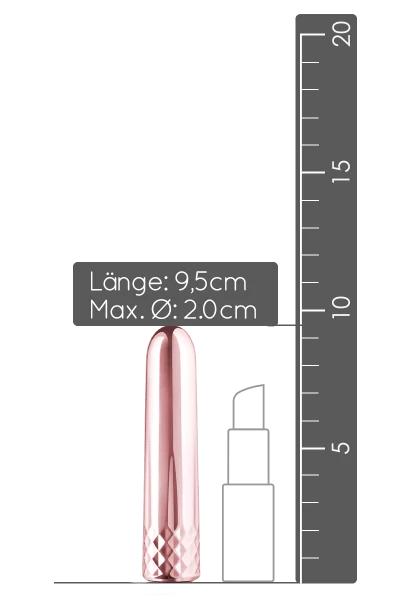 Rosy Gold Mini-Vibrator - Ø 2cm | 9,5cm 5 Rosy Gold Mini-Vibrator - Ø 2cm | 9,5cm – Bild 3